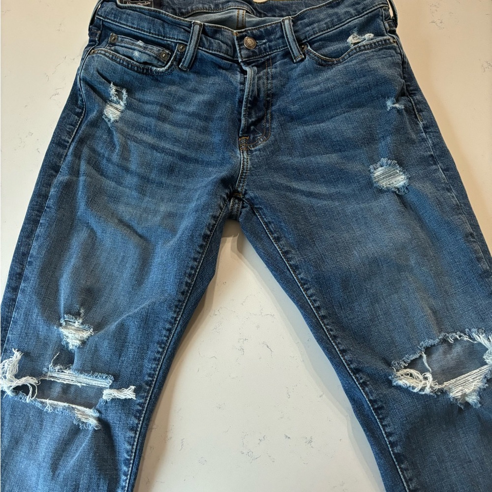 Abercrombie And Fitch Distressed Athletic Skinny Jeans Men’s 30x30